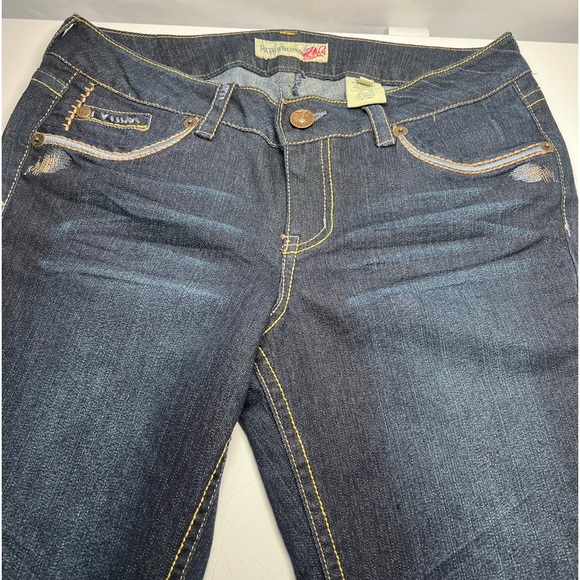 Paris Blues Embroidered Flap Pockets Sz  13 Inseam 30”Flare Leg - Picture 2 of 3